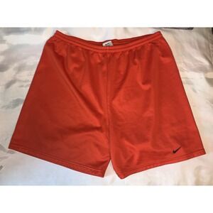 Nike Orange Mesh Athletic Shorts Kids L 12-14 Soccer Basketball Gym USA‎